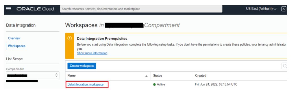 Data Integration on Oracle Cloud Infrastructure