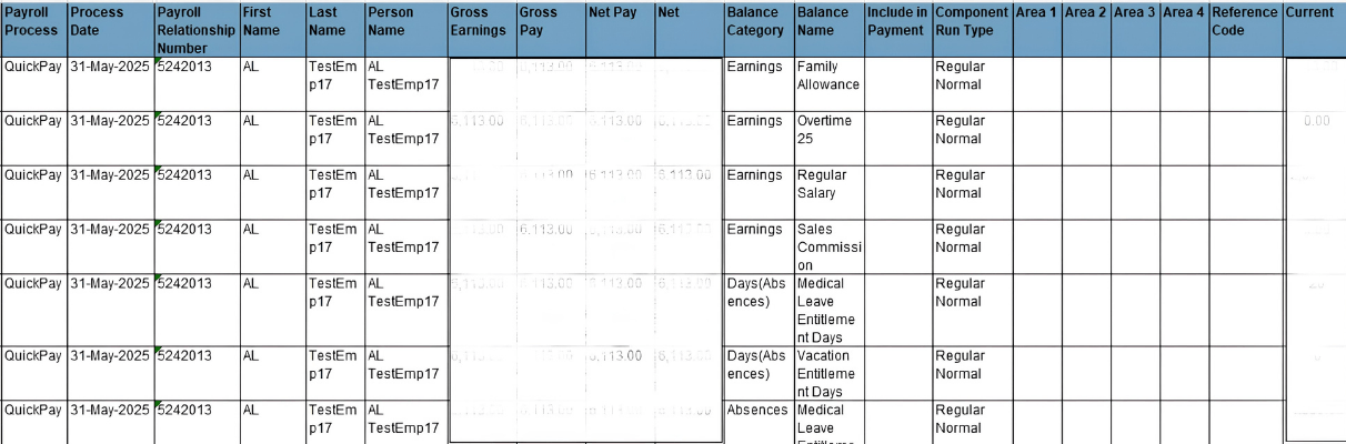Report Output (Before)